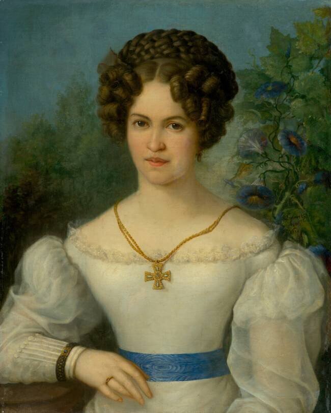 Portrait of a Young Lady in a White Dress Jozef Ginovský