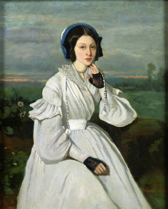 Portrait of Louise Claire Sennegon Jean-Baptiste Camille Corot