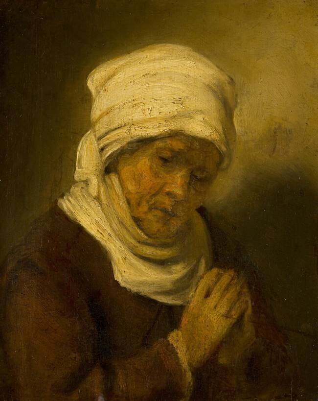 Praying Woman Rembrandt