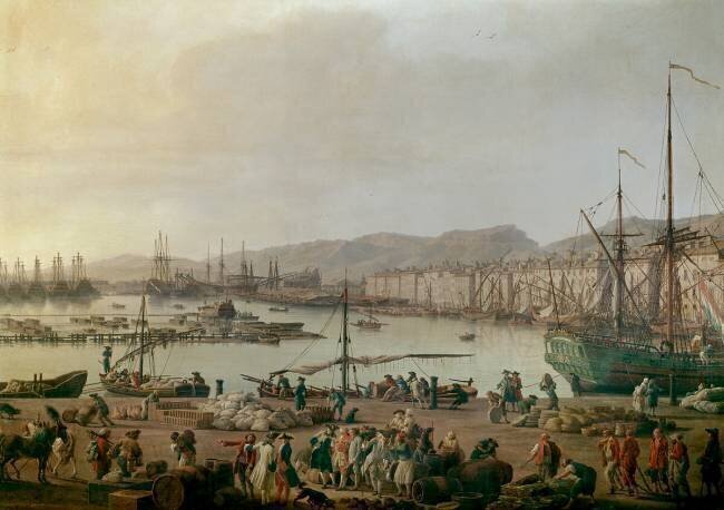 Première vue de Toulon, vue du pont-neuf prise à l'angle du parc d'artillerie Joseph Vernet