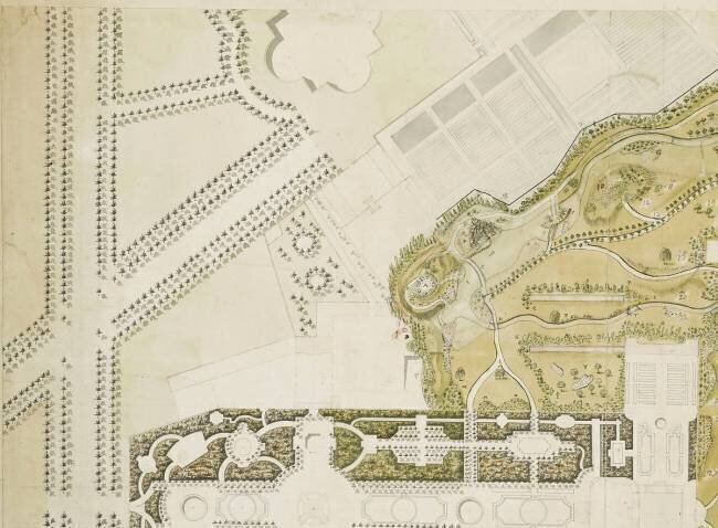 Premier projet d'aménagement des jardins du Petit Trianon Victor Maurice de Riquet de Camaran
