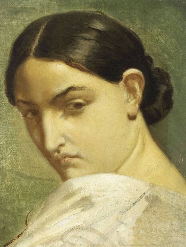 Profil de femme (étude) Théodore Chasseriau