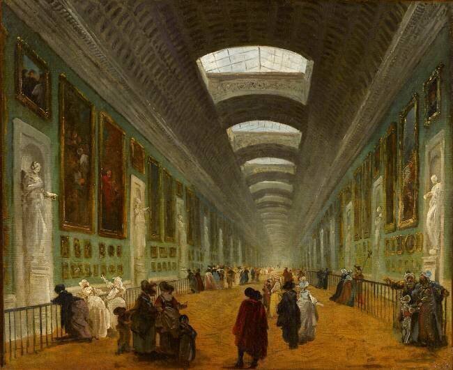 Projet d'aménagement de la Grande Galerie, vers 1789 Hubert Robert