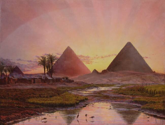 Pyramids at Gizeh Thomas Seddon