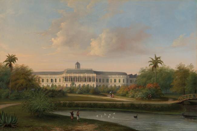 Rear View of Buitenzorg Palace before the Earthquake of 10 October 1834 Willem Troost