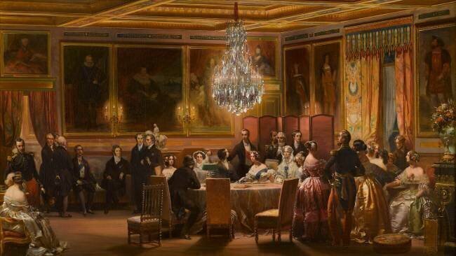 Réception en l'honneur de la reine Victoria et du Prince Albert au château d'Eu le 3 septembre 1843 Eugène Lami