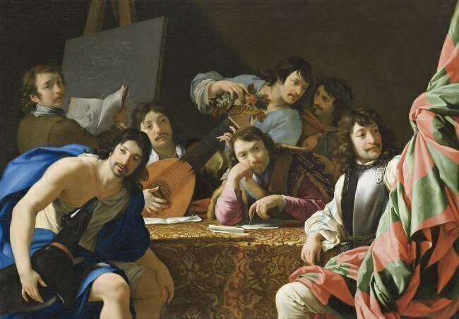 Réunion d'amis Eustache Le Sueur