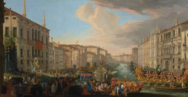 Regatta on the Grand Canal in Honor of Frederick IV Luca Carlevaris