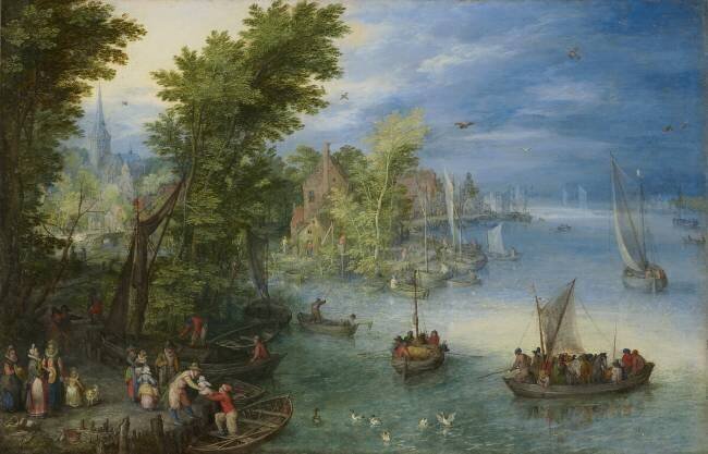 River Landscape Jan Brueghel the Elder
