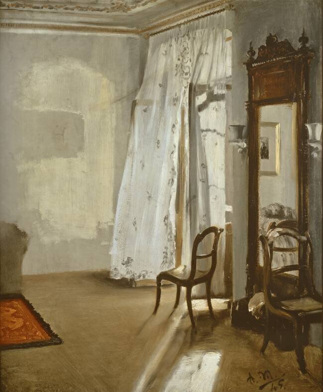 Room with balcony Adolph von Menzel