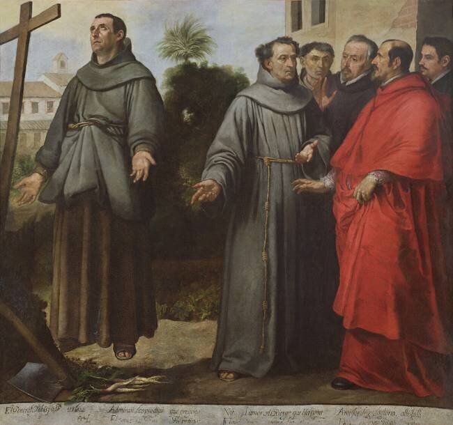 Saint Diego d'Alcala de Henares in ecstasy before the cross Bartolomé Esteban Murillo