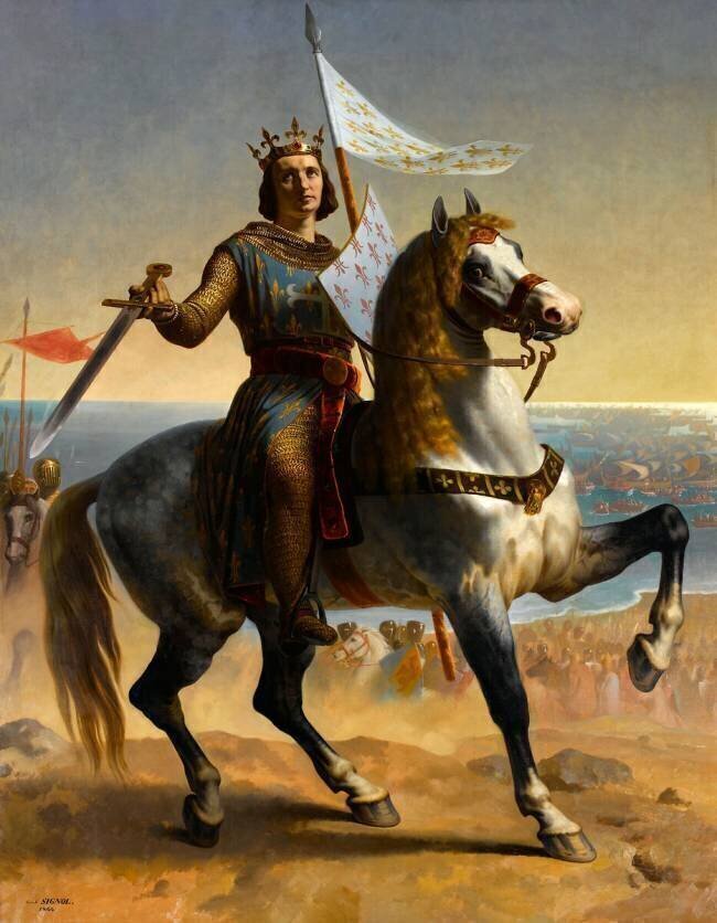 Saint Louis (Louis IX), roi de France en 1226 (1214-1270) Emile Signol