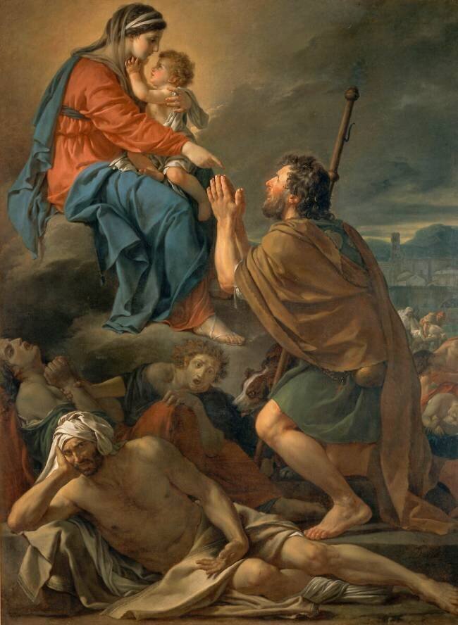 Saint Roch intercedant pour la cession de la peste Jacques-Louis David