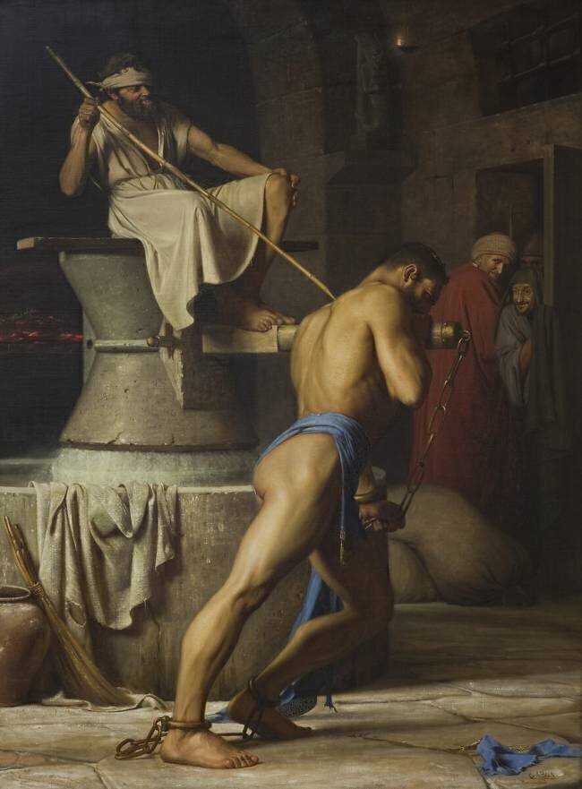 Samson and the Philistines Carl Bloch