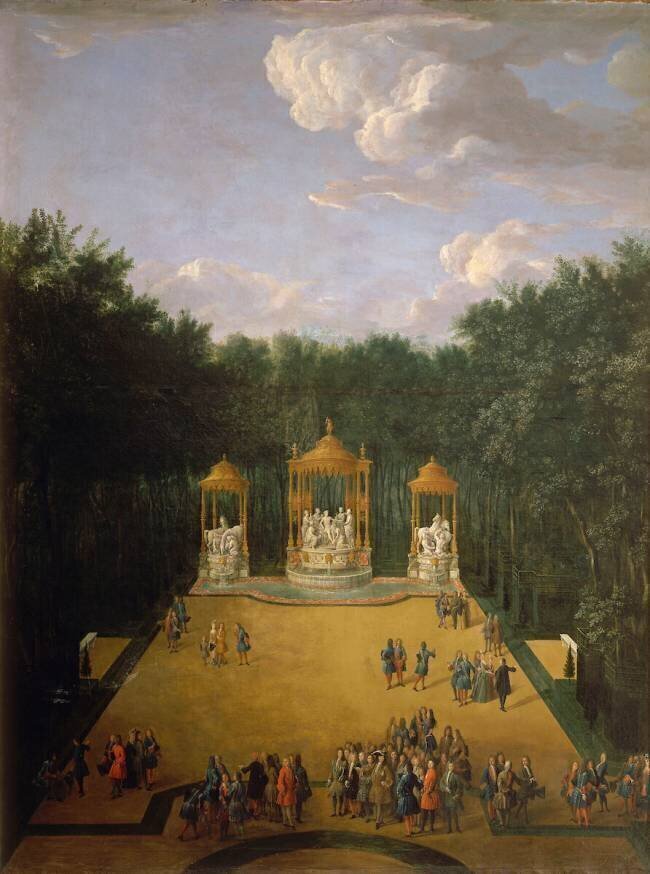 Vue du bosquet des Bains d'Apollon dans les jardins de Versaille Pierre Denis Martin