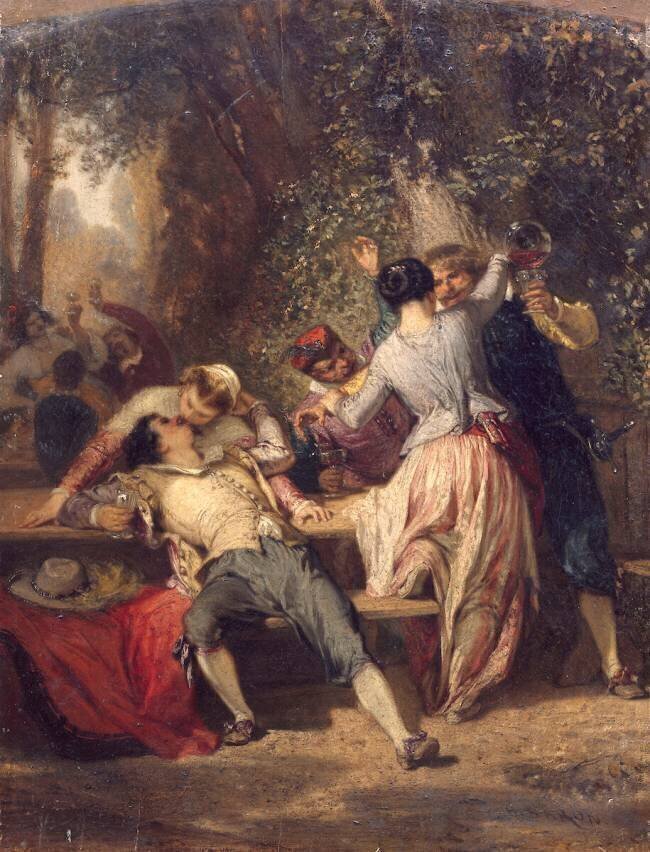 Scène de cabaret Henri Baron