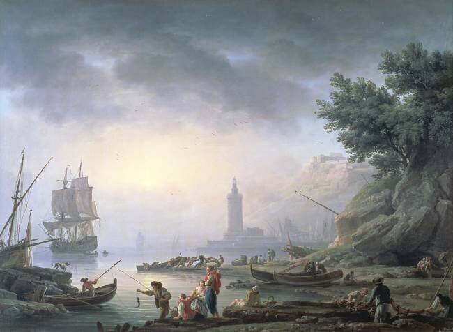 Seaport at Dawn Joseph Vernet