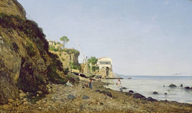 Seascape at Sorrento Henri Joseph Harpignies