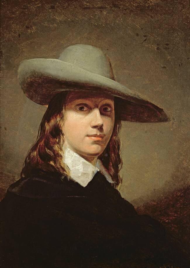 Self-Portrait in a broad-brimmed Hat Frederick Sandys