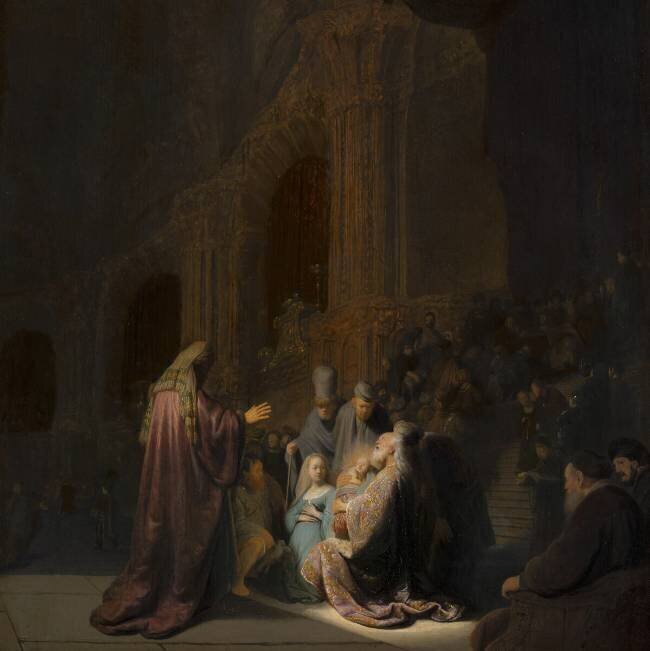 Simeon's Song of Praise Rembrandt
