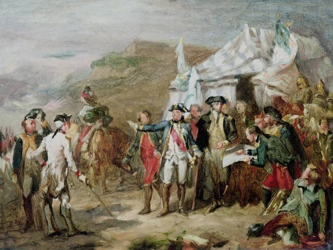 Sketch for the Battle of Yorktown Auguste Couder
