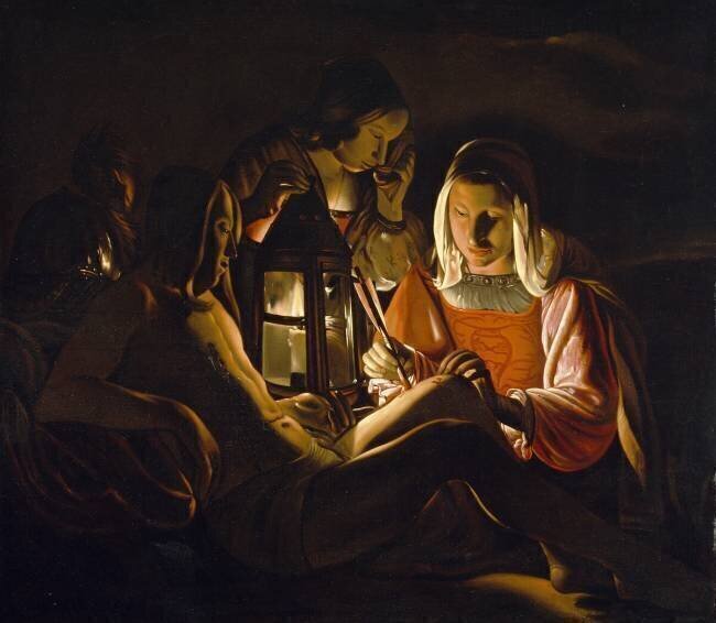 St. Sebastian Tended by Irene Georges de La Tour
