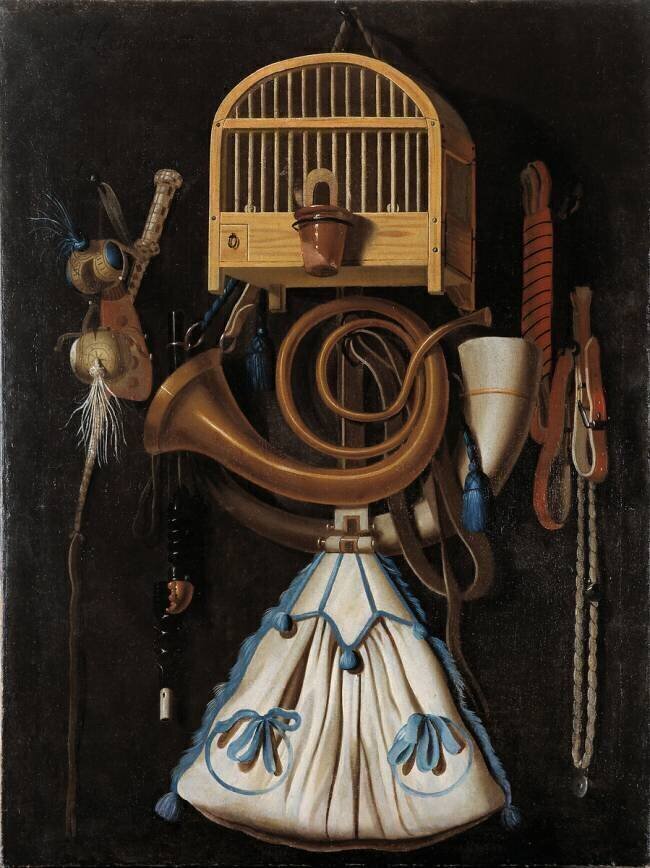 Still Life with Hunting Gear Anthonie Leemans