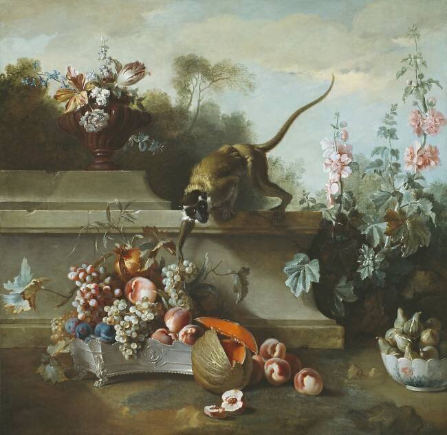 Still Life with Monkey Jean-Baptiste Oudry