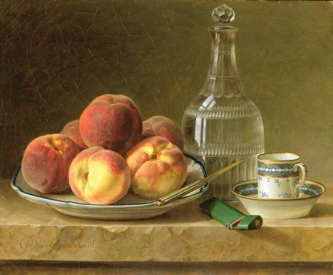 Still Life with Peaches Gérard van Spaendonck