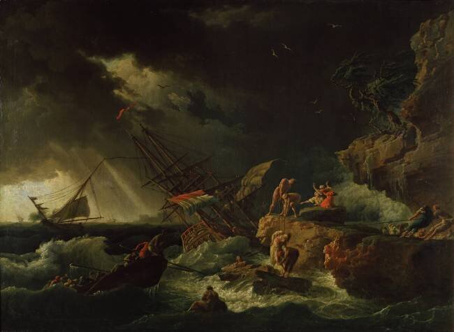 Storm at the sea Joseph Vernet