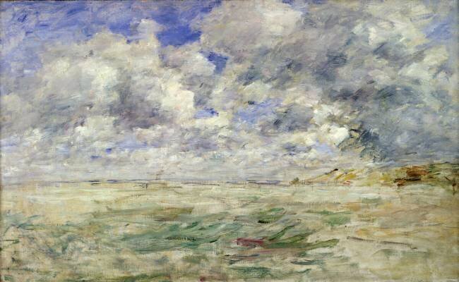 Stormy Sky above the Beach at Trouville Eugène Boudin
