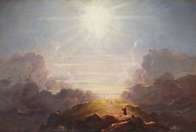 Study for the Cross and the World Thomas Cole