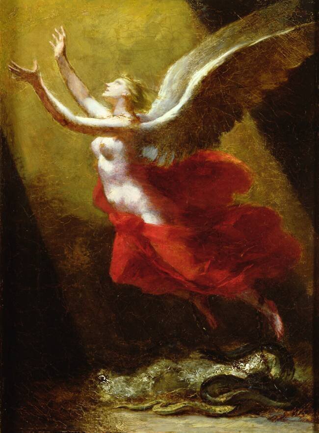 Study for The Soul Breaking Links with the Earth Pierre Paul Prud'hon
