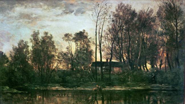 Sunset Charles-François Daubigny