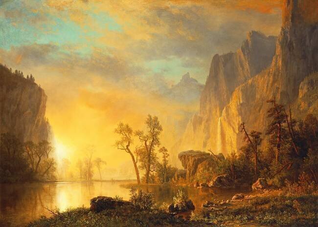 Sunset in the Rockies Albert Bierstadt