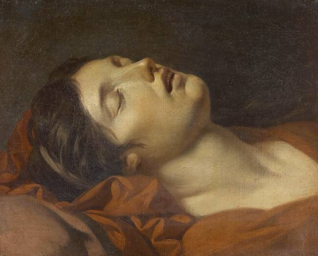 Tête de jeune femme morte Jean Charles Nicaise Perrin