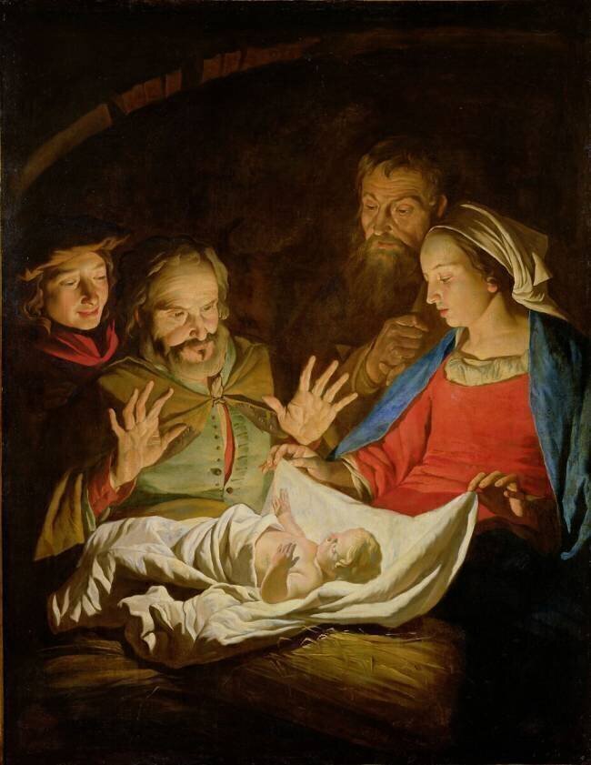 The Adoration of the Shepherds Matthias Stomer