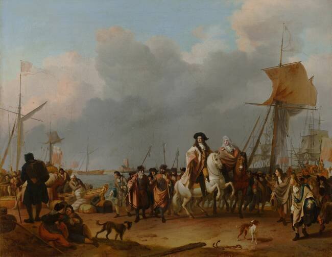 The Arrival of Stadholder-King Willem III in the Oranjepolder on 31 January 1691 Ludolf Backhuysen