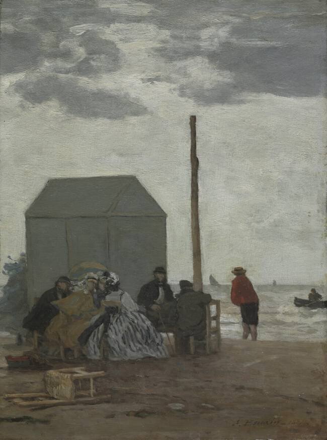 The Beach at Deauville Eugène Boudin