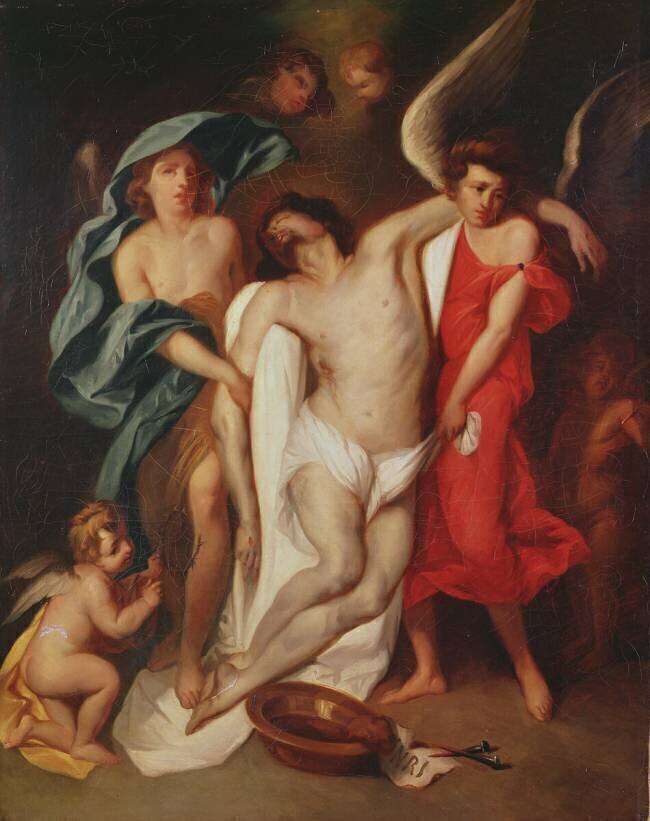 The Body of Christ carried by Angels Eugène Delacroix