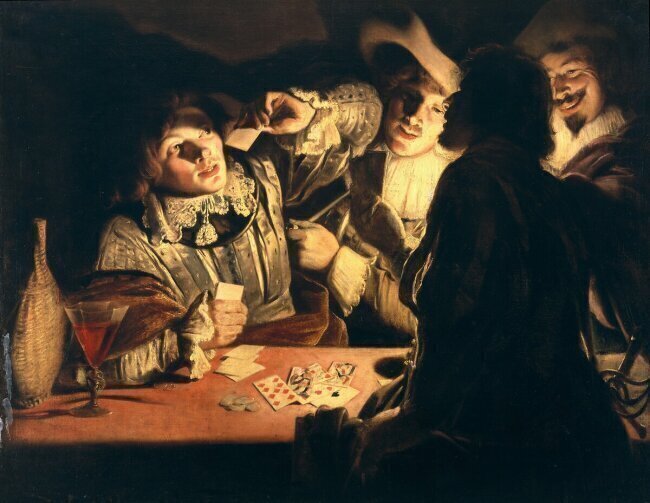 The Card Players Adam de Coster