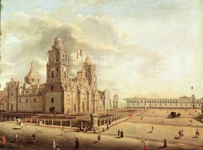 The Catedral Metropolitana and the Palacio Nacional Pedro Gualdi