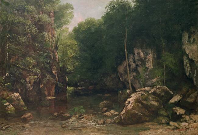 The Covered Stream Gustave Courbet