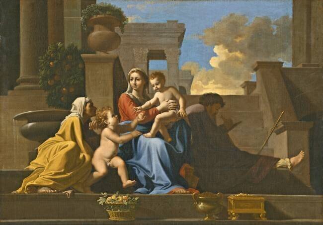 The Holy Family on the Steps Nicolas Poussin