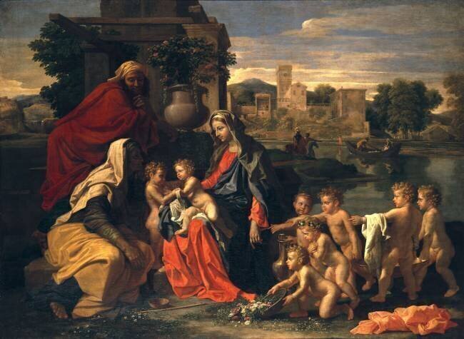 The Holy Family with the Infant St. John the Baptist and St. Elizabeth Nicolas Poussin