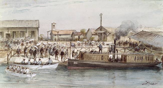 The Inauguration of the Suez Canal by the Empress Eugenie Edouard Riou