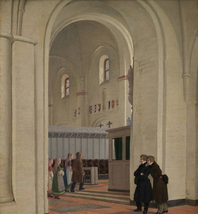 The Interior of St Bendt's Church at Ringsted Constantin Hansen