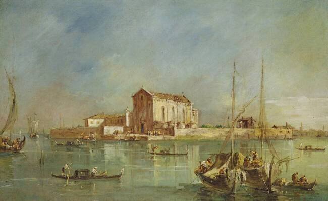 The Island of San Cristoforo della Pace, Murano Francesco Guardi