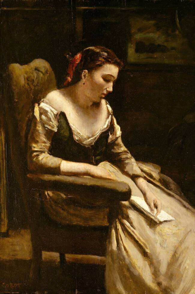 The Letter Jean-Baptiste Camille Corot