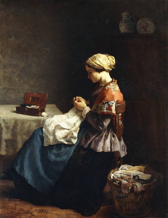 The Little Seamstress Jules Breton